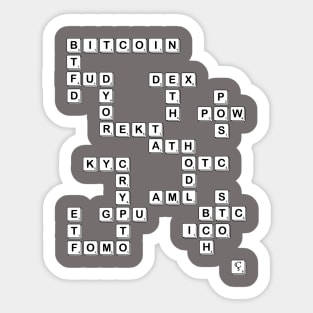 "Crypto Scrabble" Sticker